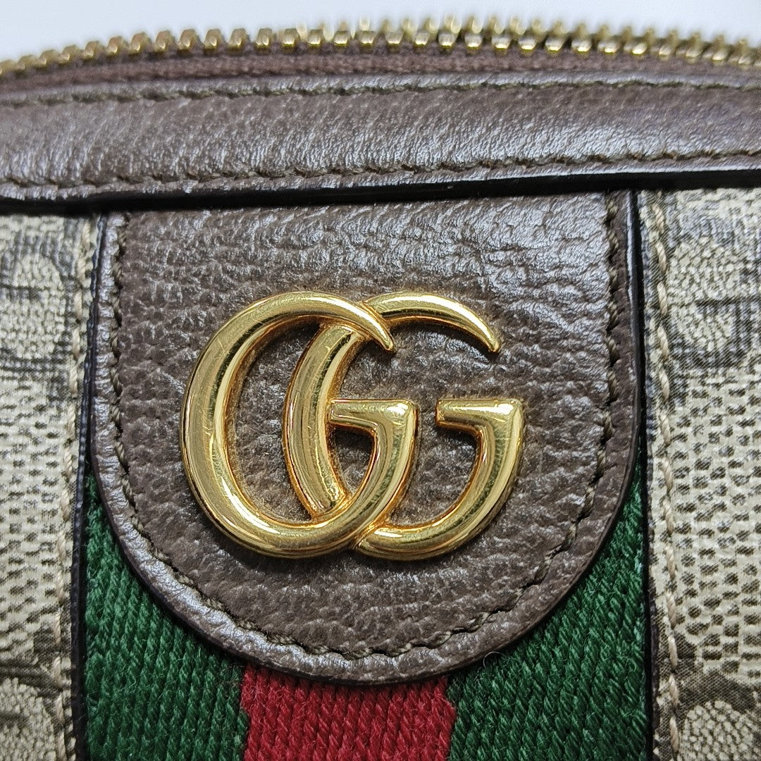 Ophidia Mini Monogram Coated Canvas Beige