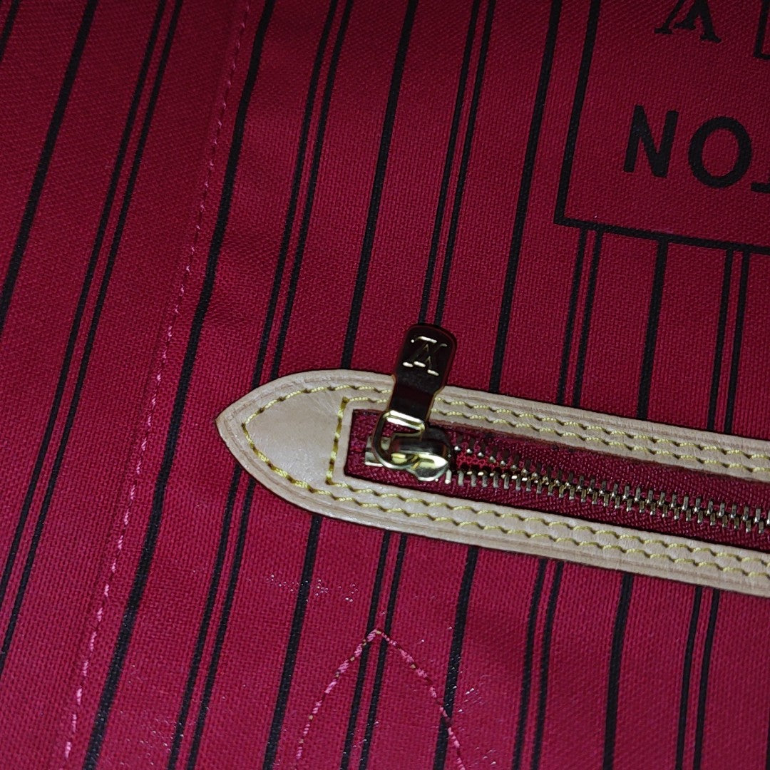 NEVERFULL MM Monogram Coated Canvas Brown