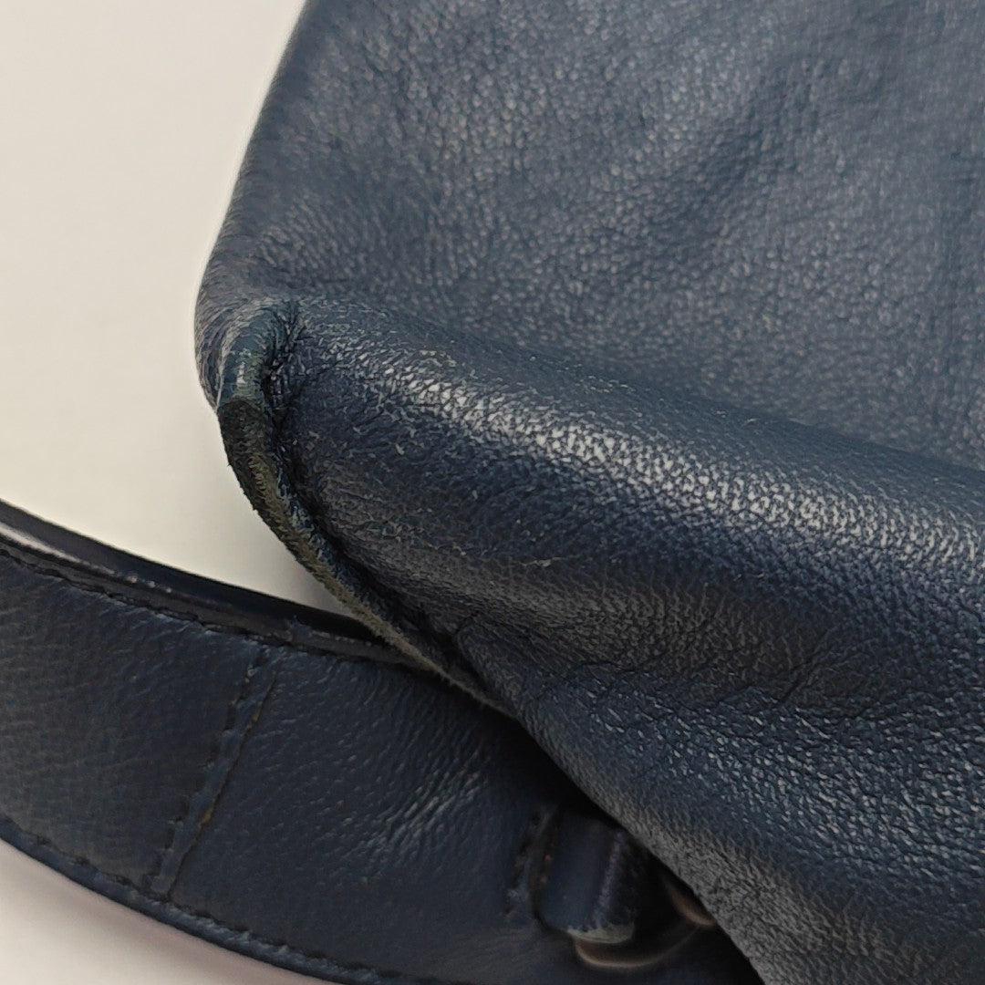Calfskin Shoulder Bag Blue