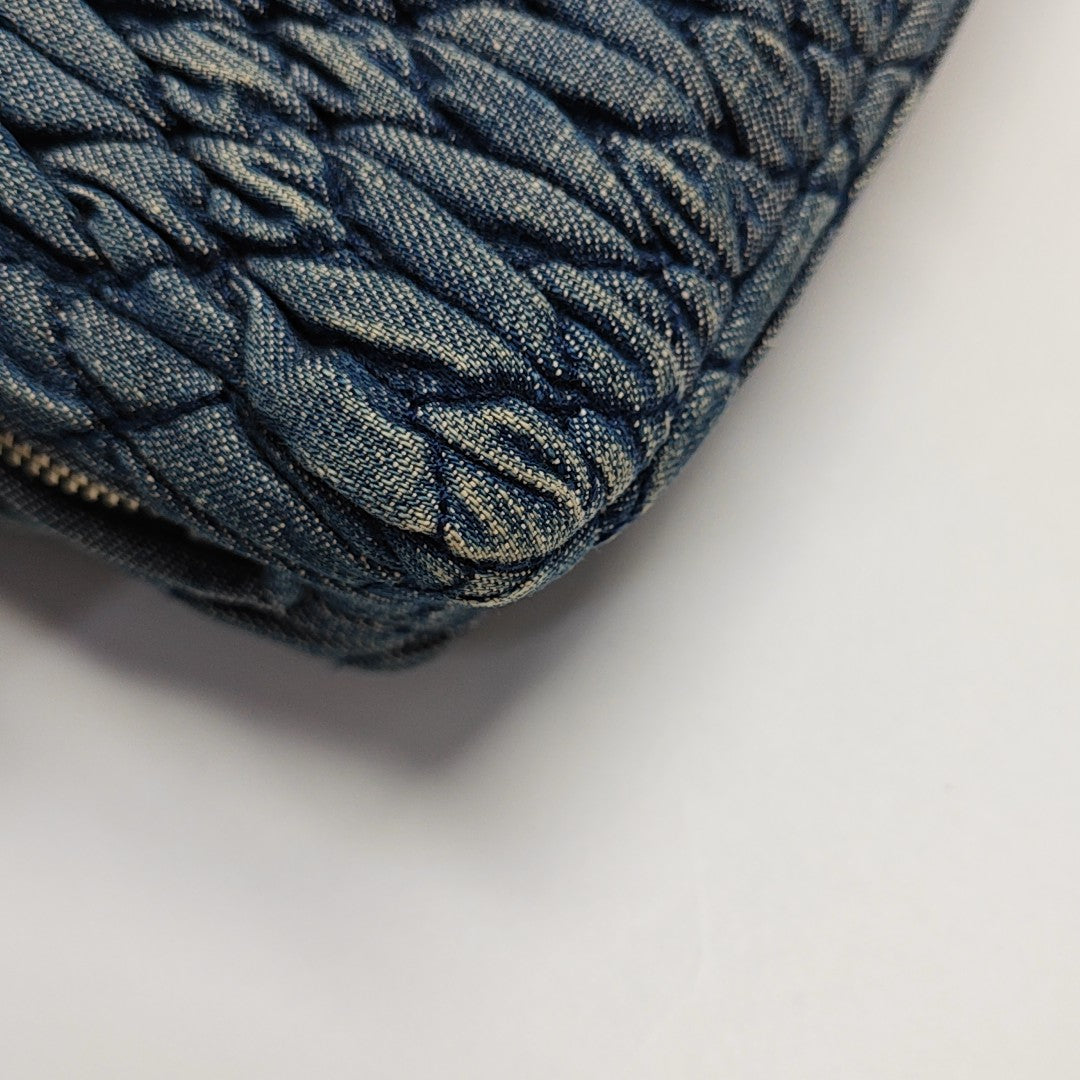 Crystal Quilted Fabric Blue