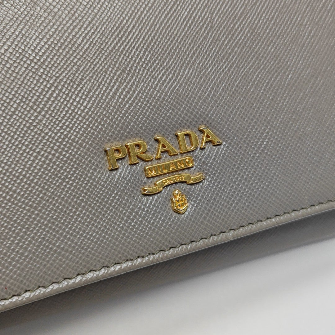 Calfskin Wallet Gray