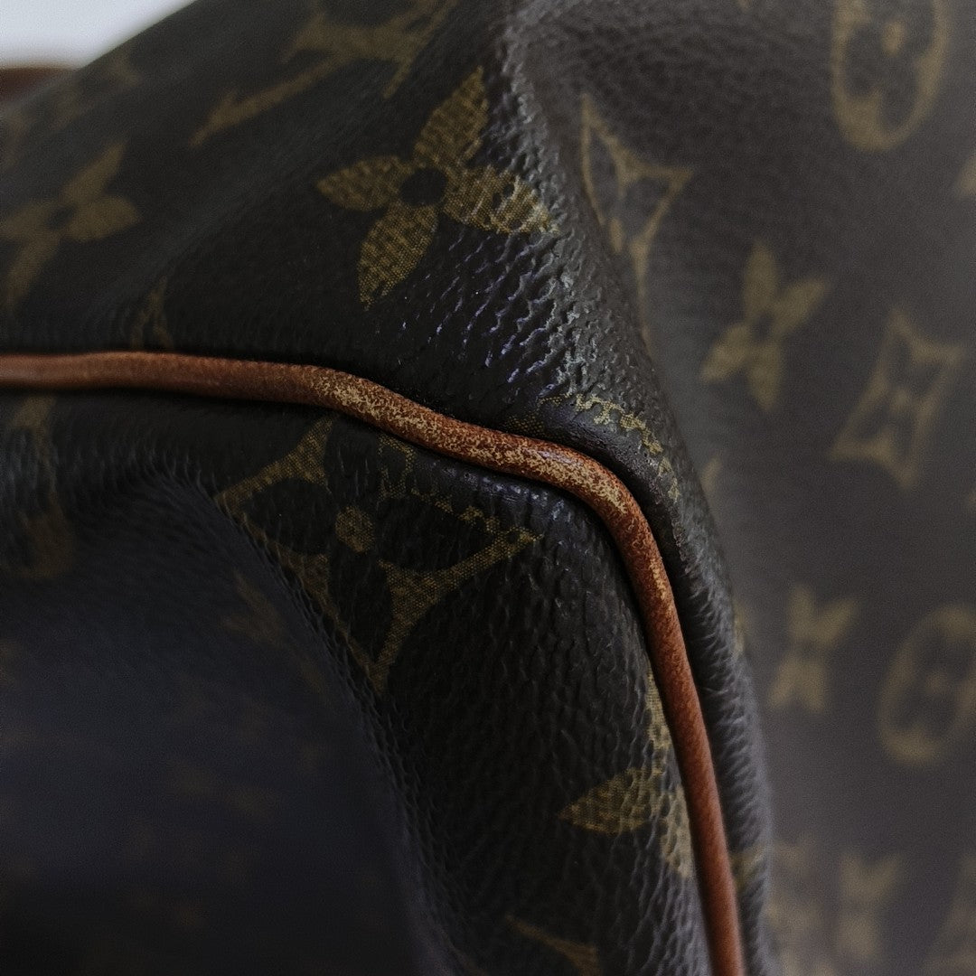 SPEEDY 30 Monogram Coated Canvas Brown