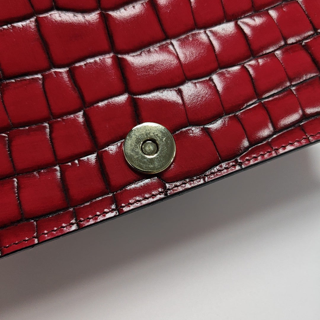 Calfskin Top Handle Bag Red