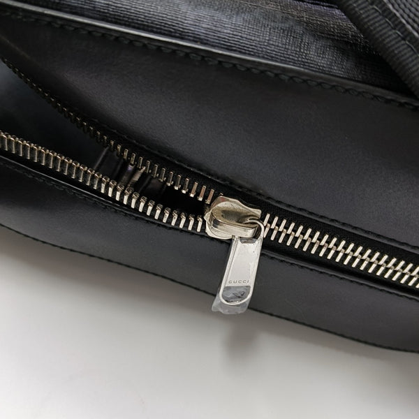 Monogram Coated Canvas Backpack Black
