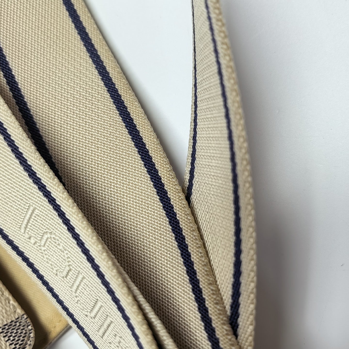 NAVIGLIO Damier Azur Coated Canvas White