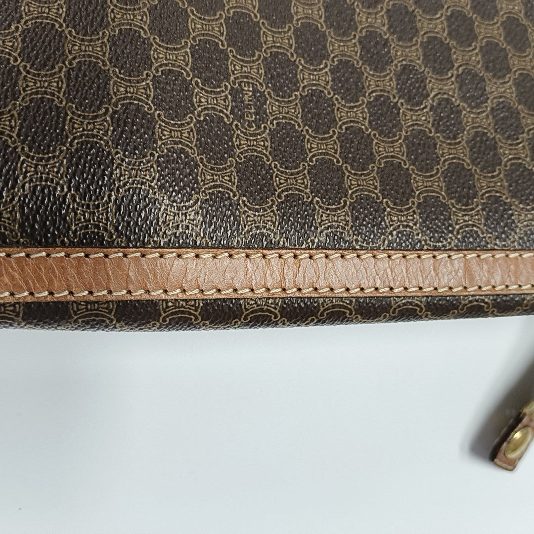 MACADAM CLUTCHES Coated Canvas Brown