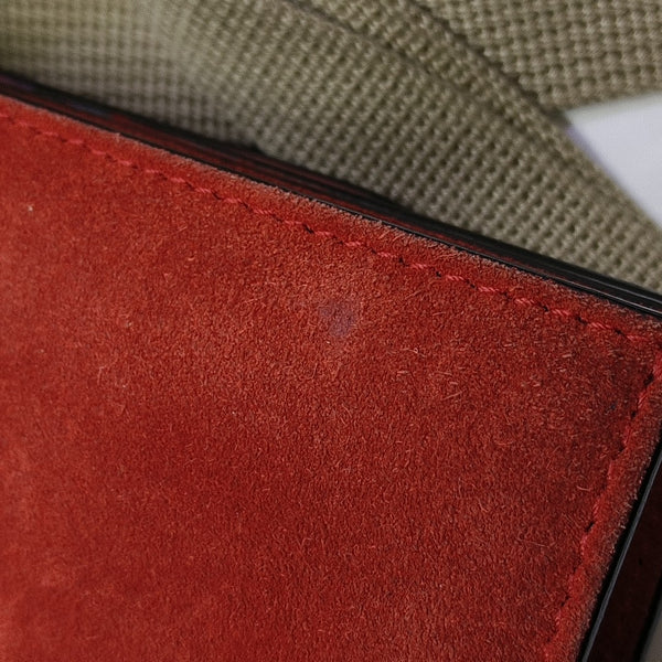 Suede Shoulder Bag Red