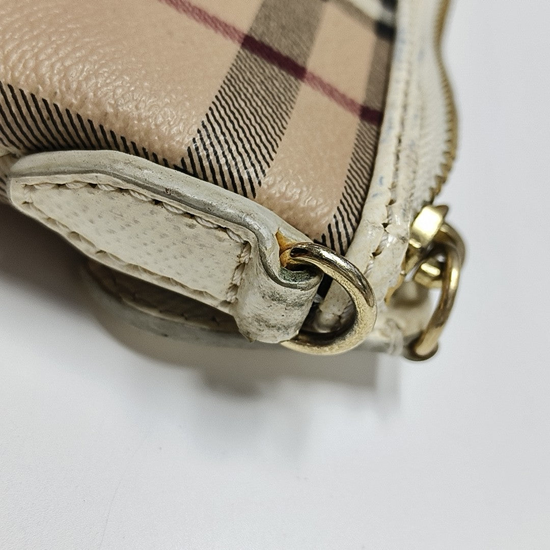 Coated Canvas Crossbody Bag Beige