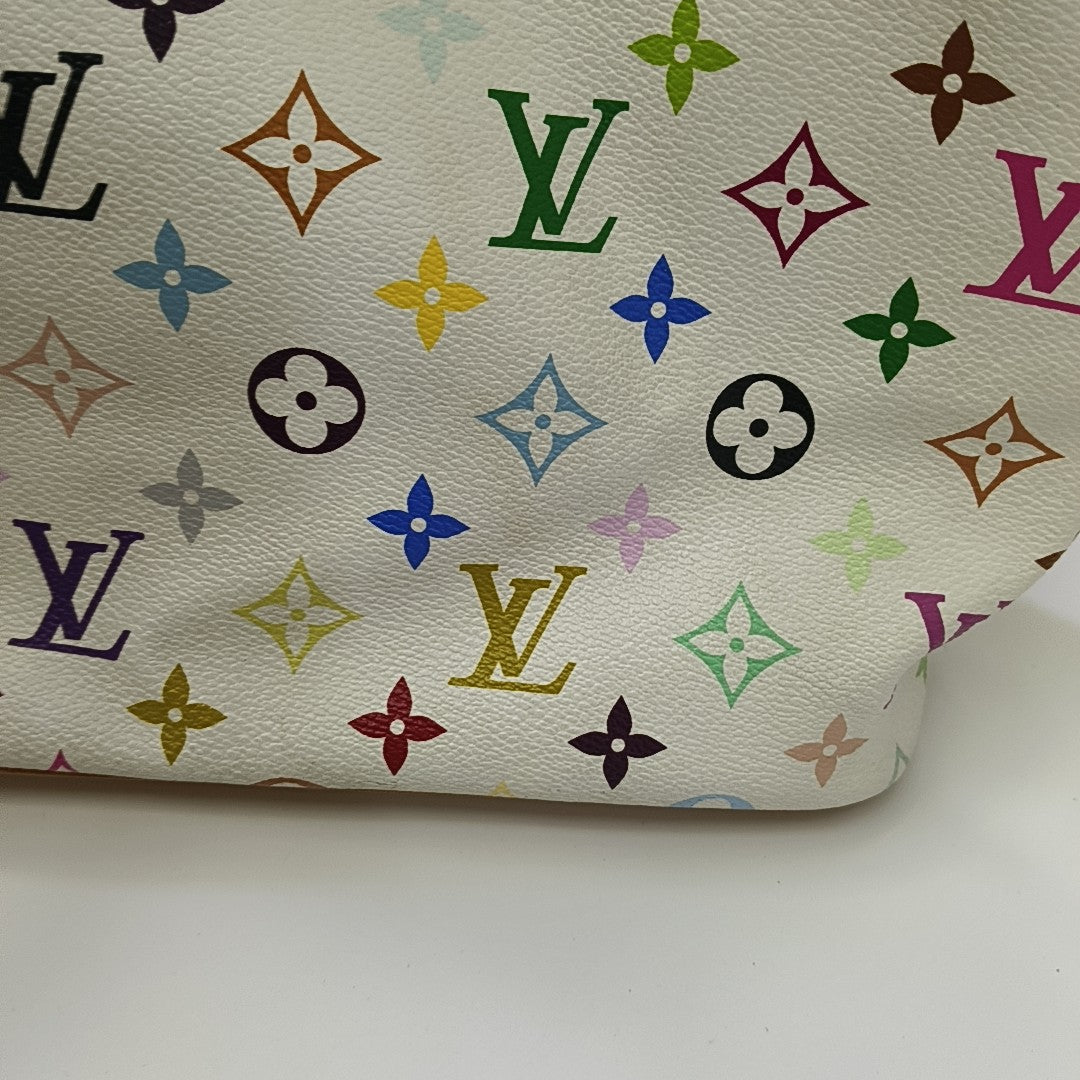LV × TM NÉONOÉ MM Monogram Coated Canvas White