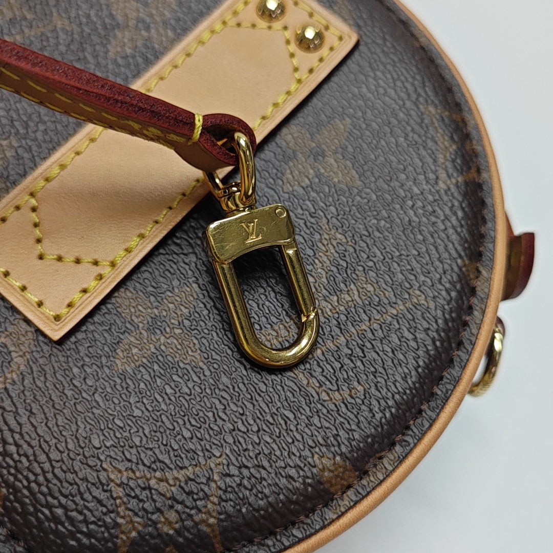 BOITE CHAPEAU Mini Monogram Coated Canvas Brown