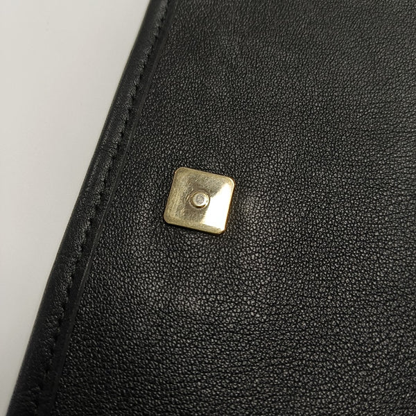 Ligne Shima Monogram Calfskin Black