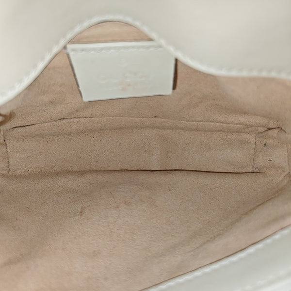 GG Marmont Mini Quilted Calfskin White