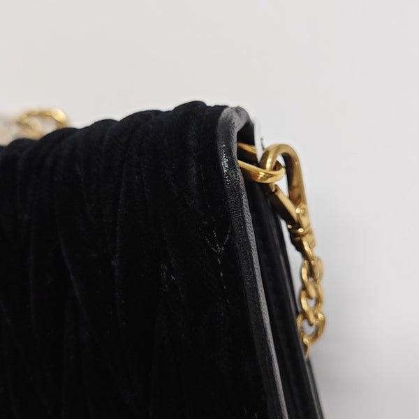 Matelassé Quilted Fabric Black