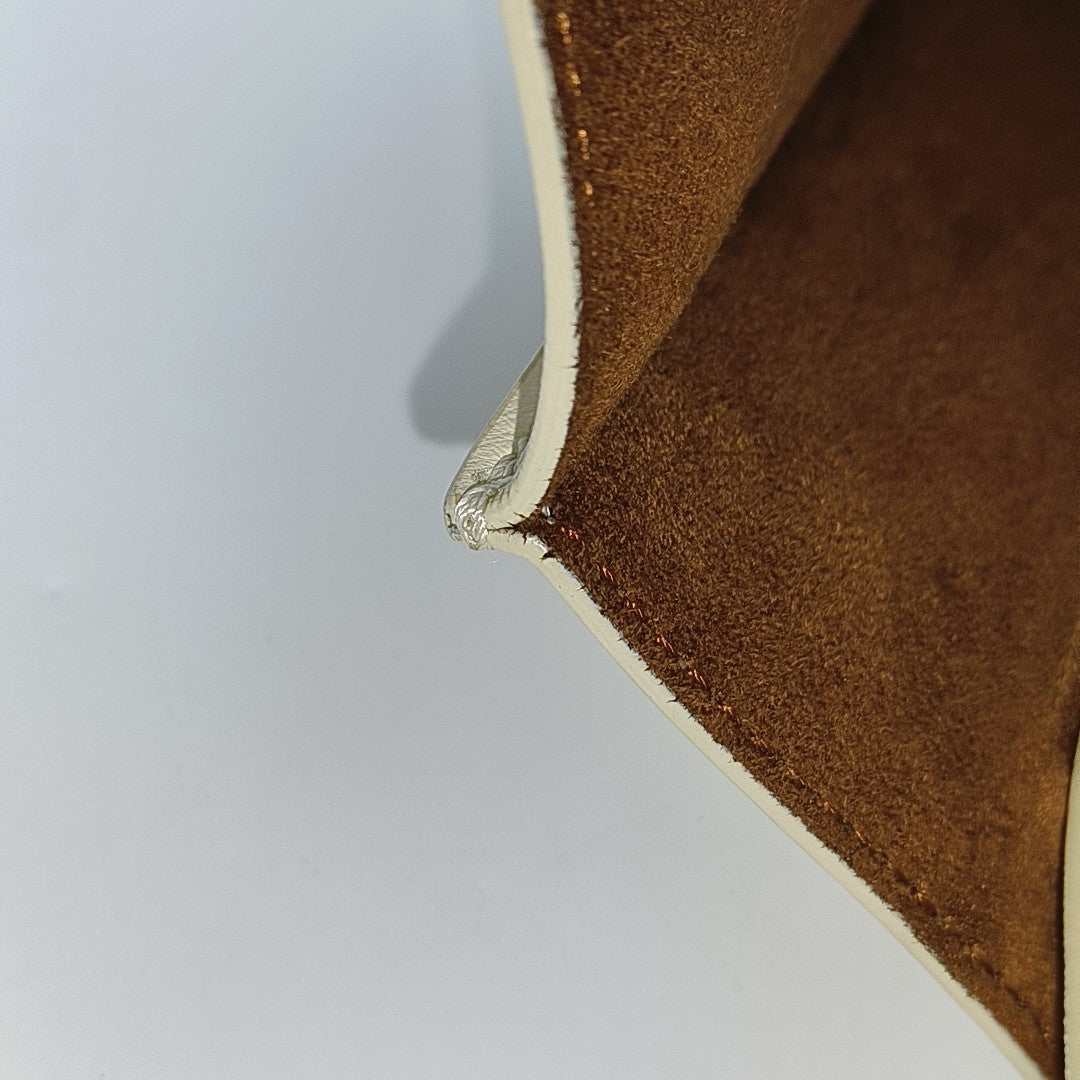 Calfskin Shoulder Bag Small White