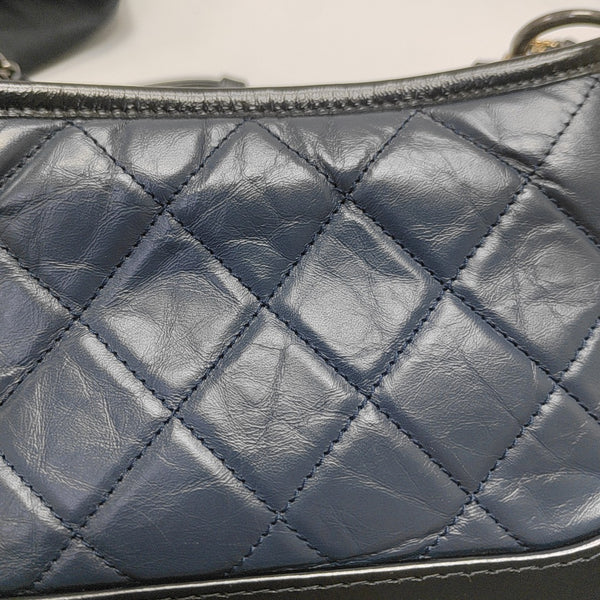 GABRIELLE Small Quilted Calfskin Blue