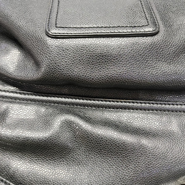 Quilted Grained Calfskin Top Handle Bag Gray