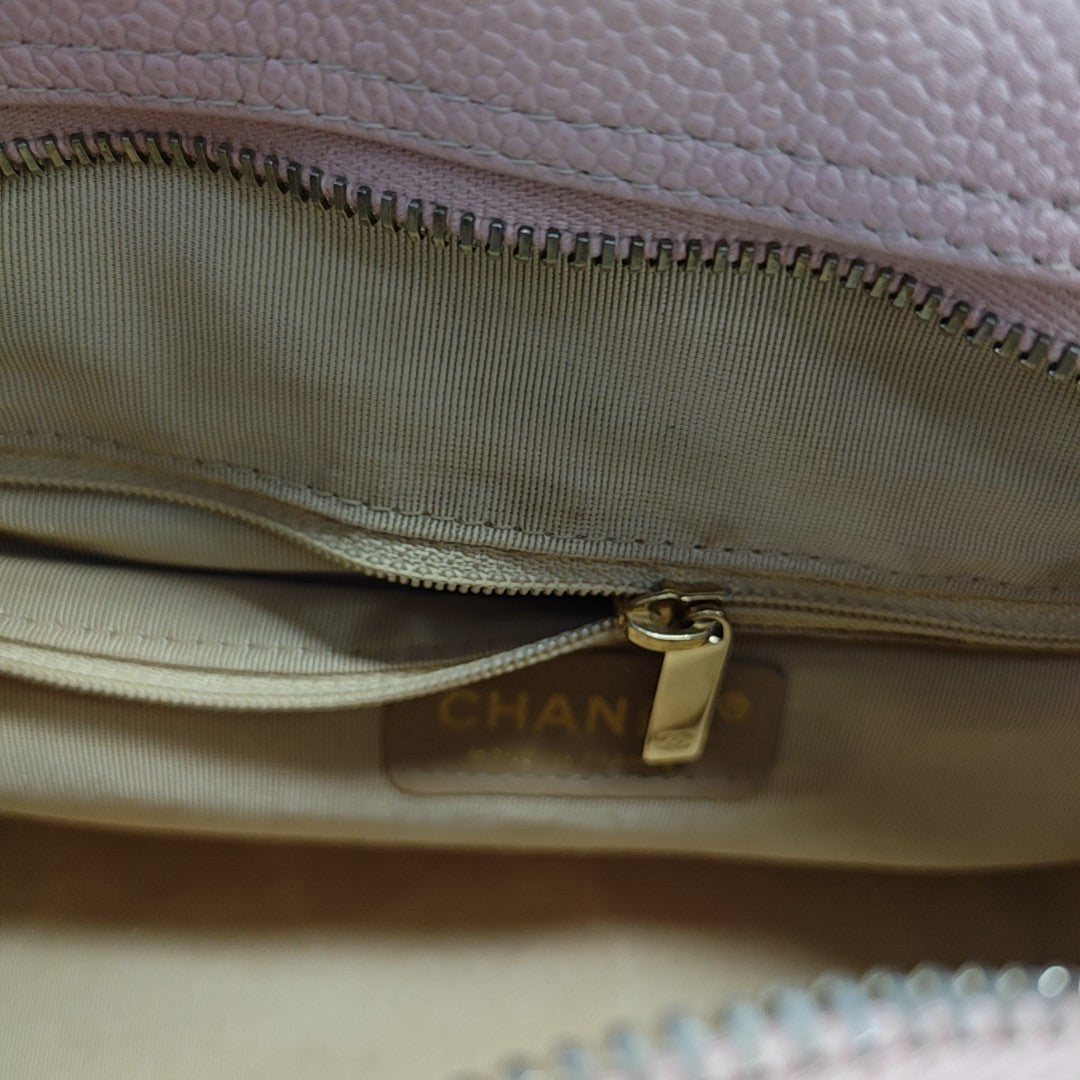 BOWLER Quilted Grained Calfskin Pink