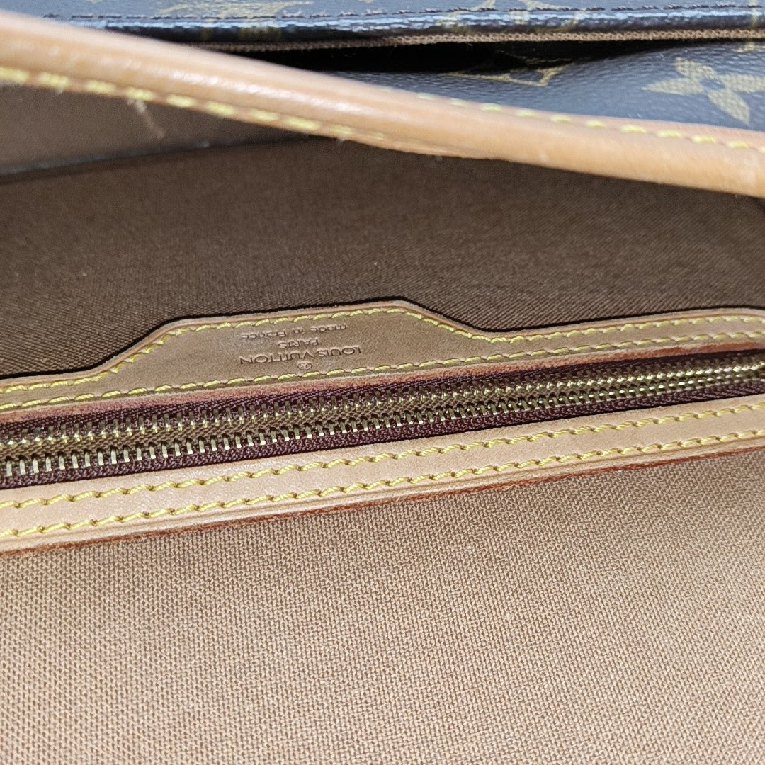 SOLOGNE PM Monogram Coated Canvas Brown