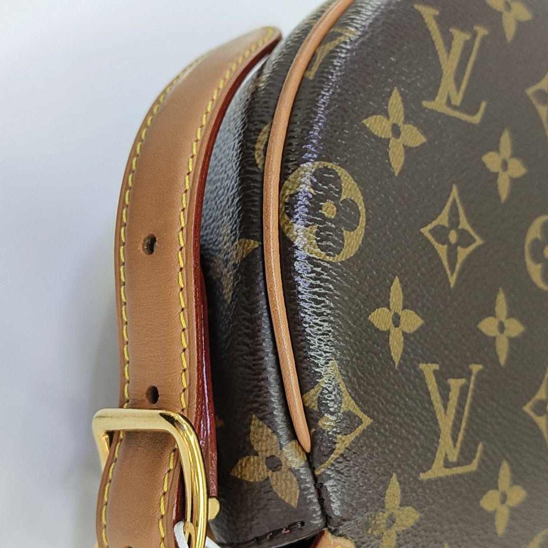 TAMBOURINE Monogram Coated Canvas Brown