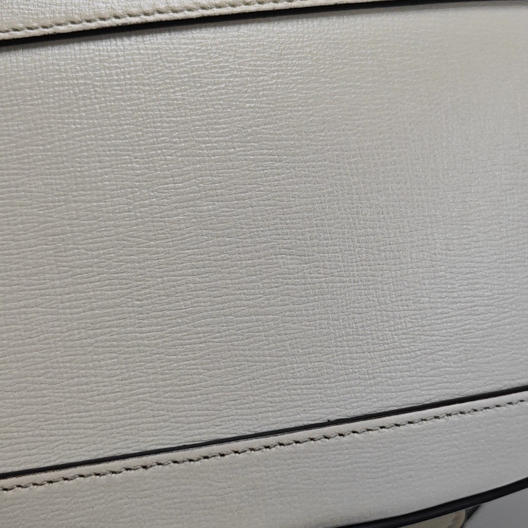 Horsebit 1955 Small Monogram Calfskin White