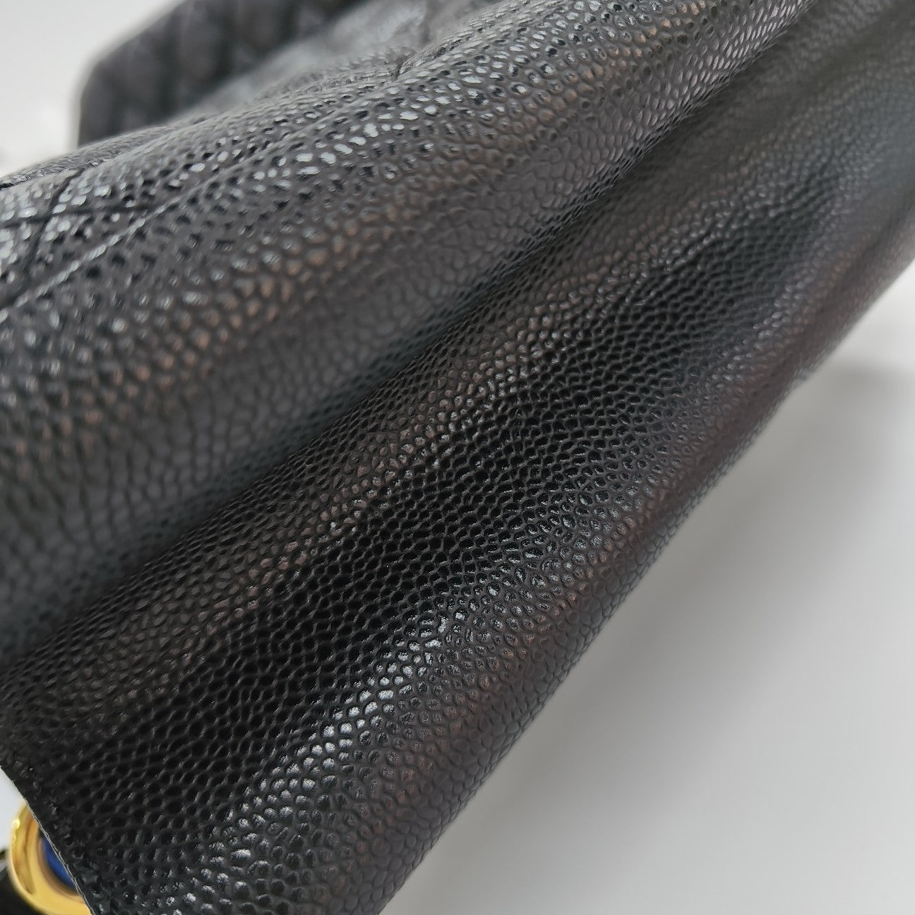 CHANEL GST Large Quilted Grained Calfskin Black