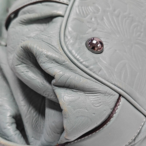 Lambskin Top Handle Bag Blue