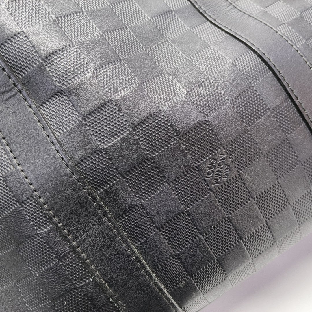 TADAO PM Damier Graphite Piel de Becerro Negra