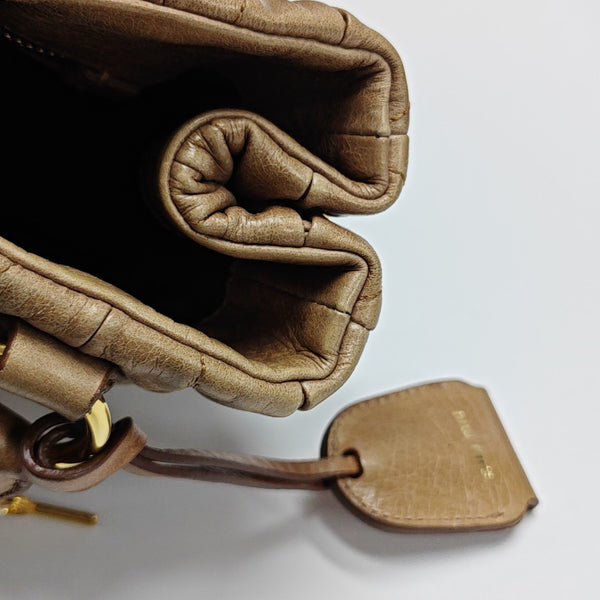 Calfskin Shoulder Bag Brown