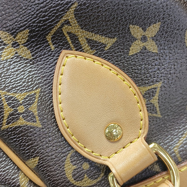 Monogram Coated Canvas Shoulder Bag Brown