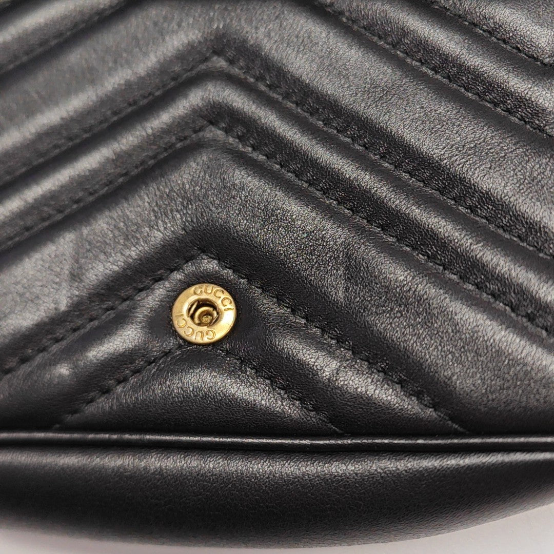 GG Marmont Mini Quilted Calfskin Black