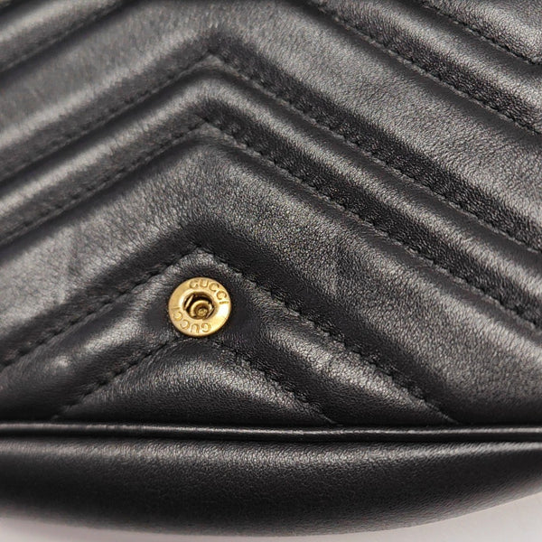 GG Marmont Mini Quilted Calfskin Black