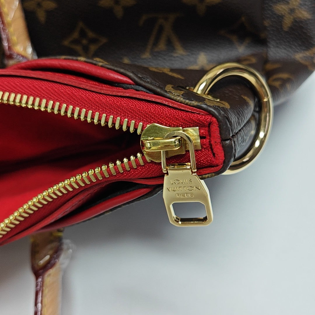 PALLAS MM Monogram Coated Canvas Brown