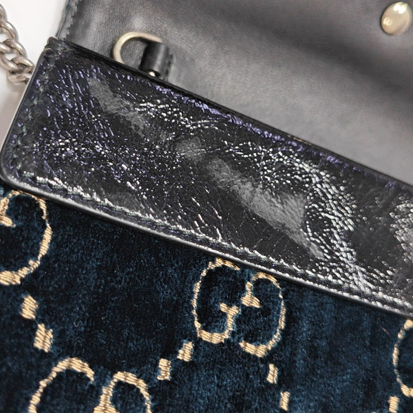 Dionysus Super Mini Monogram Velvet Green