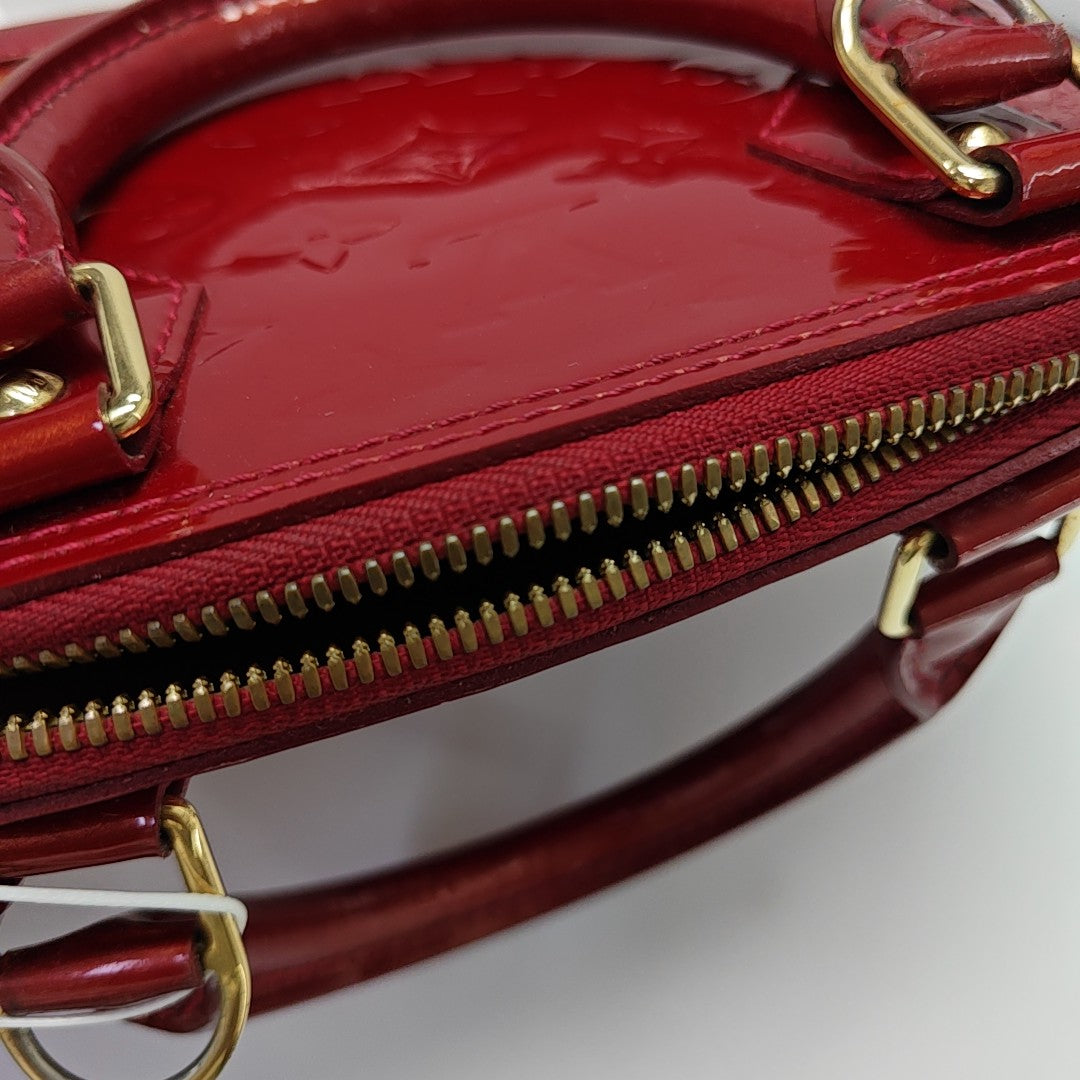 ALMA BB Monogram Patent Leather Red