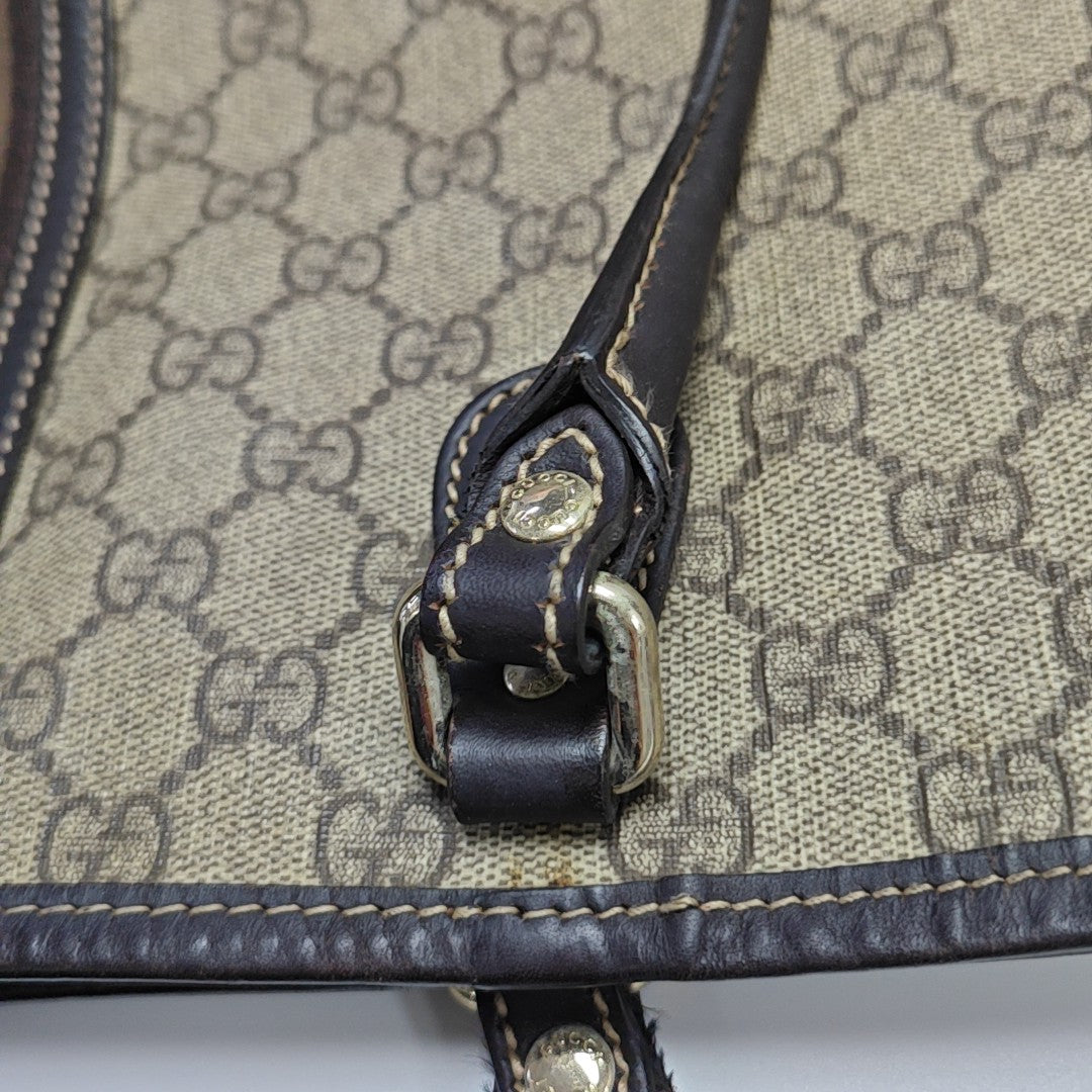 Monogram Coated Canvas Tote Bag Beige