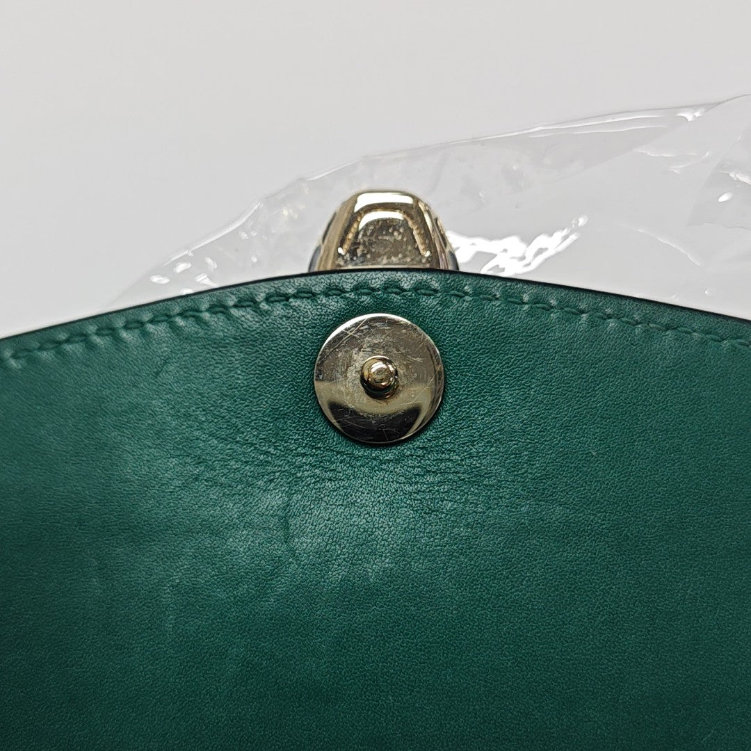 SERPENTI FOREVER Calfskin Green Wallet