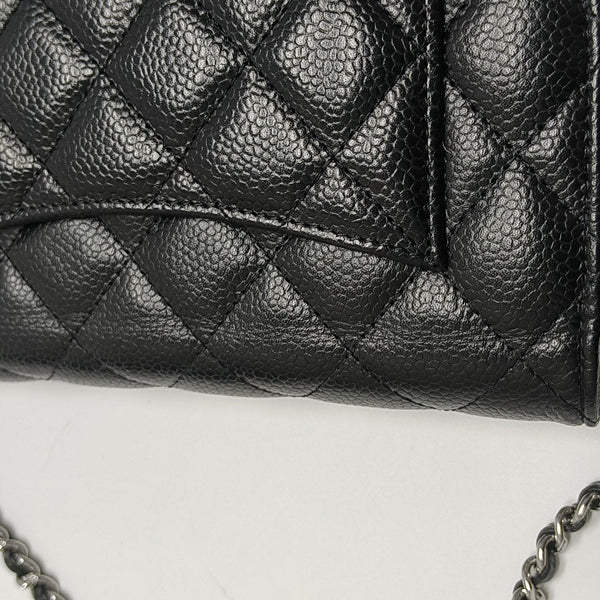 WOC Quilted Grained Calfskin Black