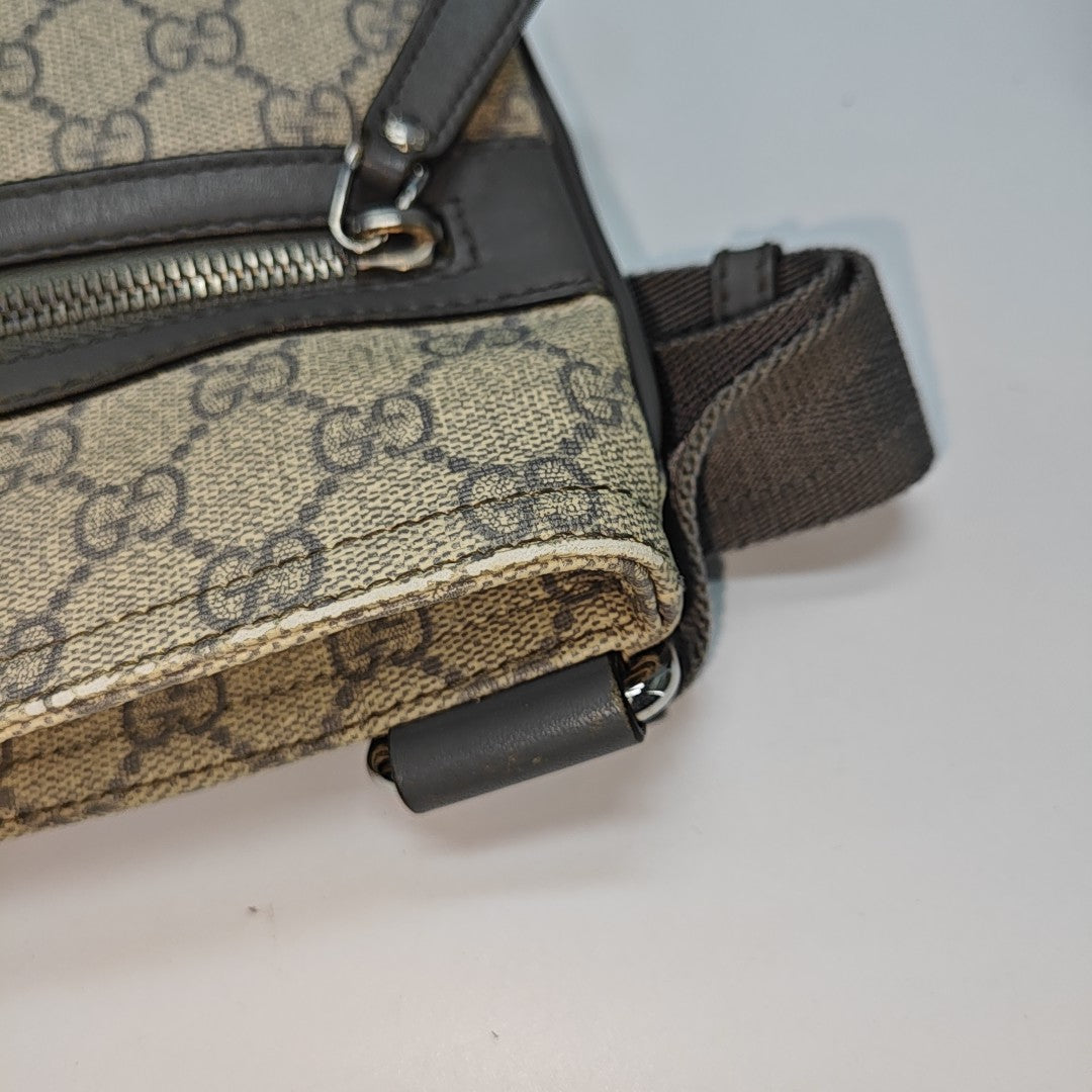 Messenger Monogram Coated Canvas Beige