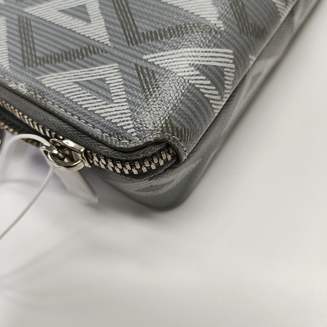 Coated Canvas Shoulder Bag Gray