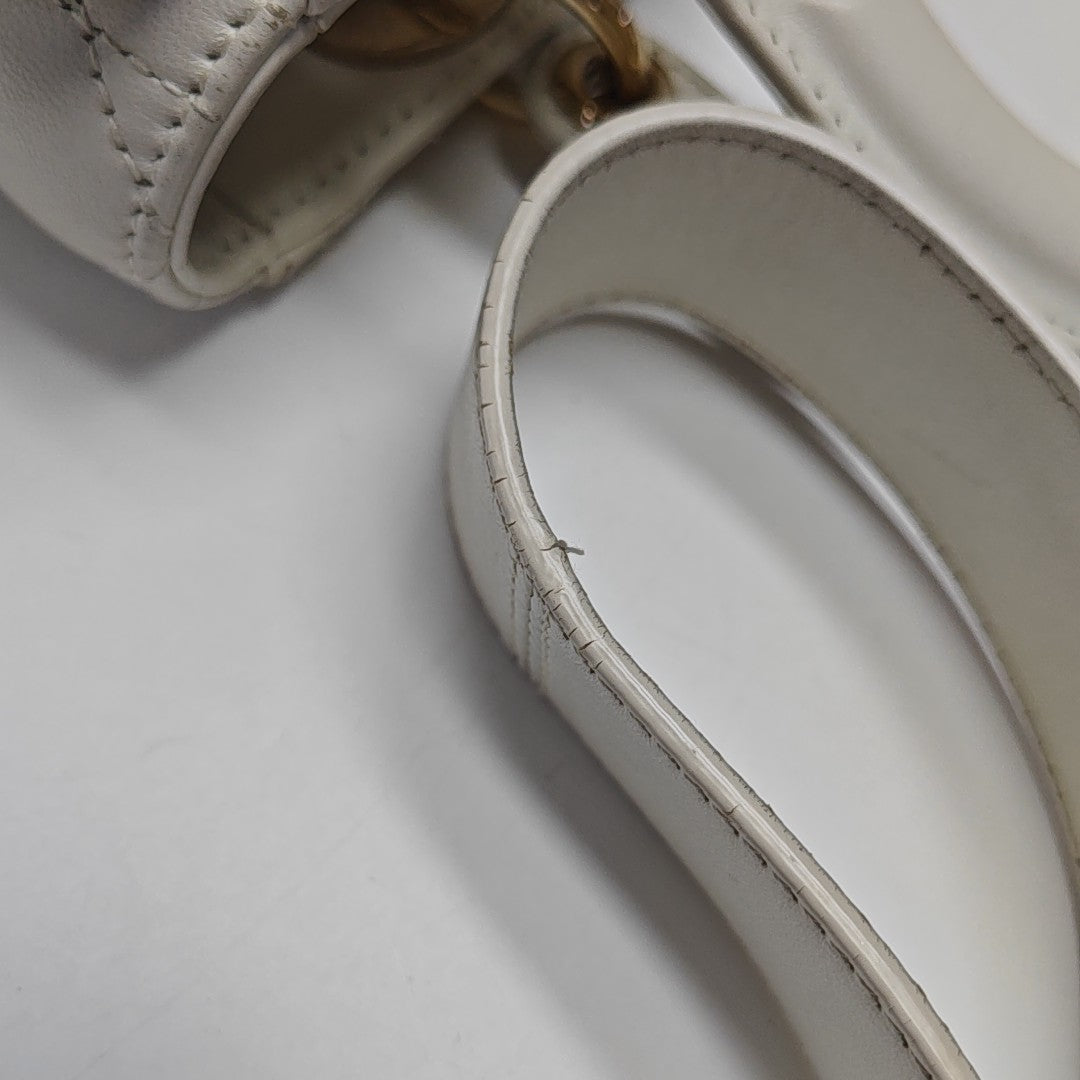 Lady Dior Small Cannage Lambskin White