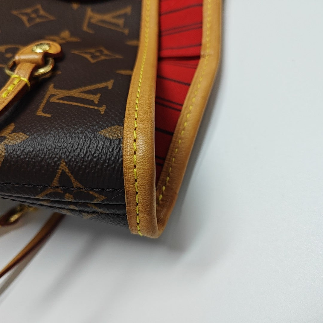 NEVERFULL MM Monogram Coated Canvas Brown
