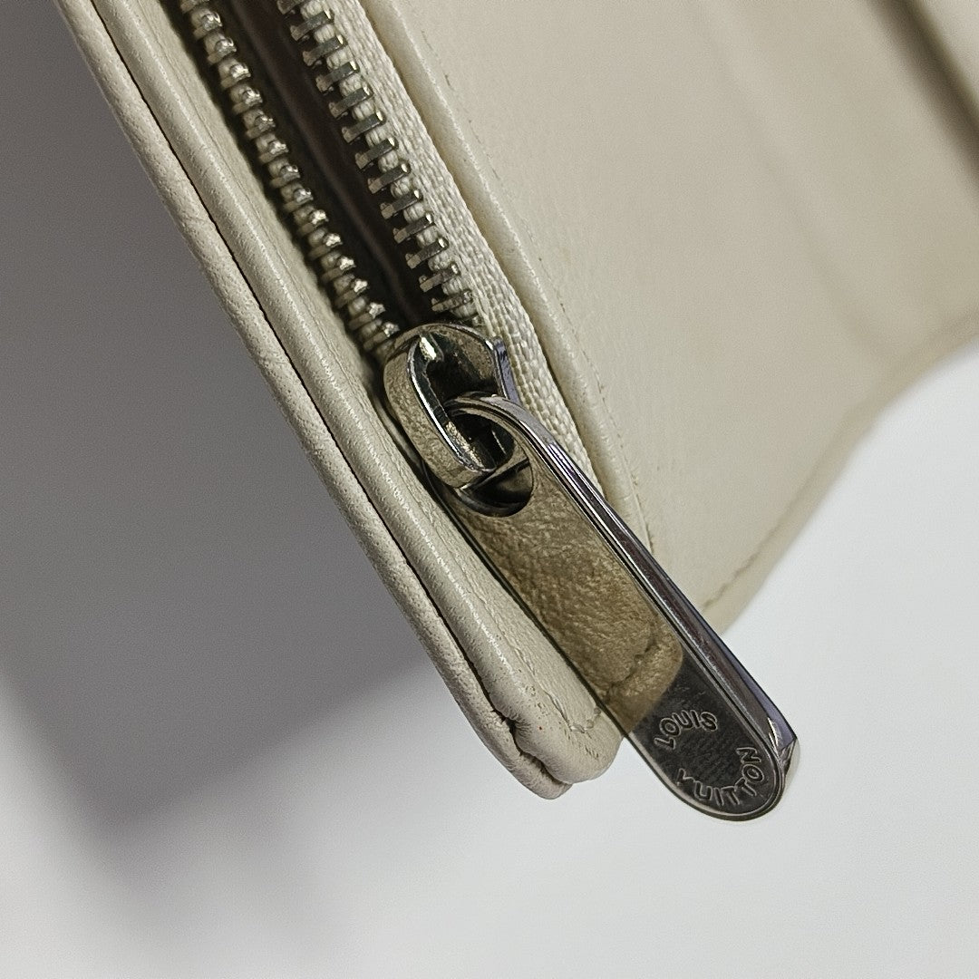 AMELIA Monogram Calfskin Beige Wallet