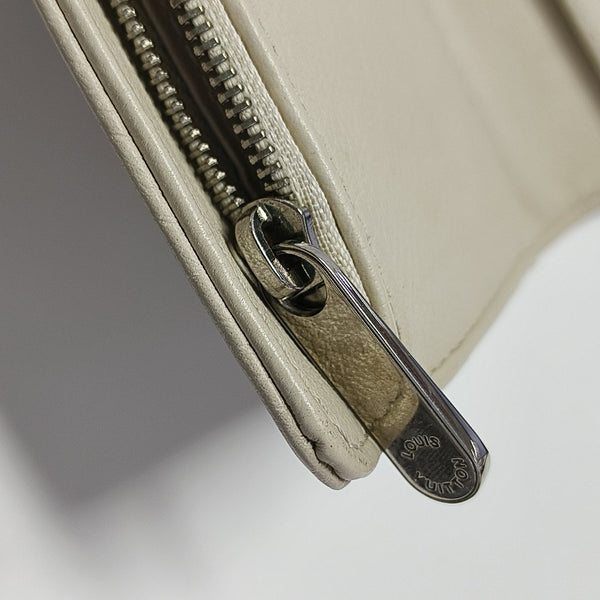 AMELIA Monogram Calfskin Beige Wallet