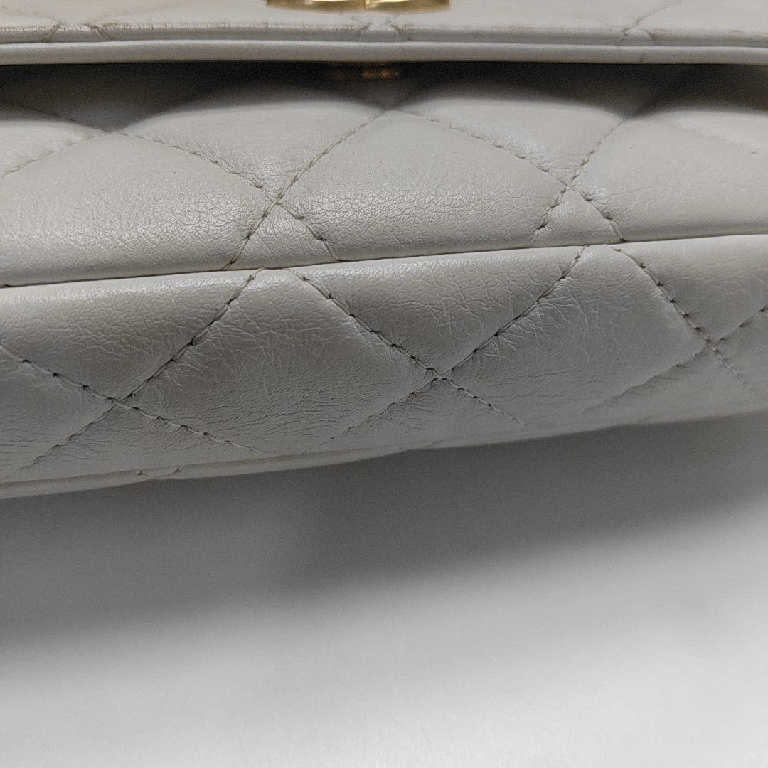 WOC Quilted Calfskin White