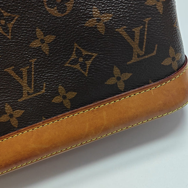 ALMA BB Monogram Coated Canvas Brown