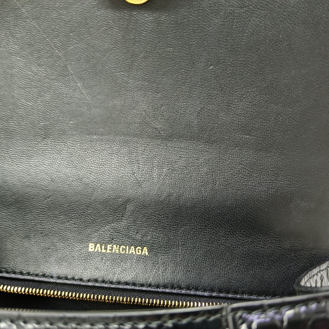 Hourglass S Calfskin Black