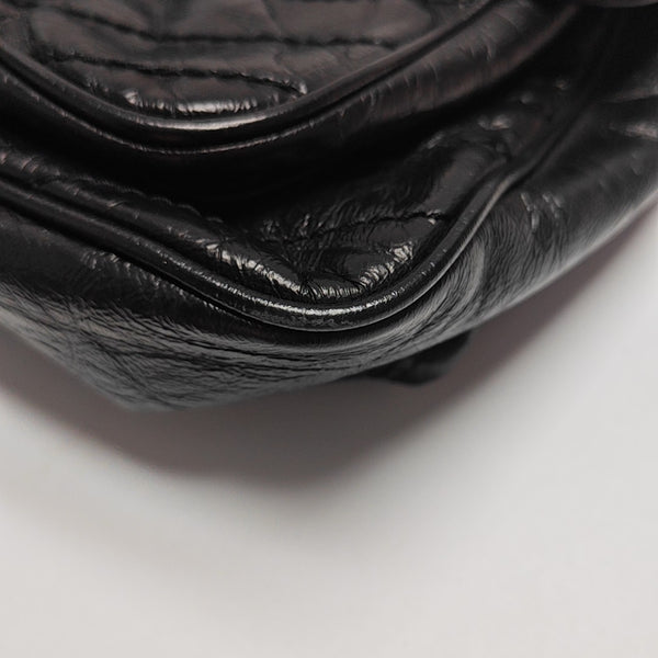 NIKI Medium Chevron Calfskin Black