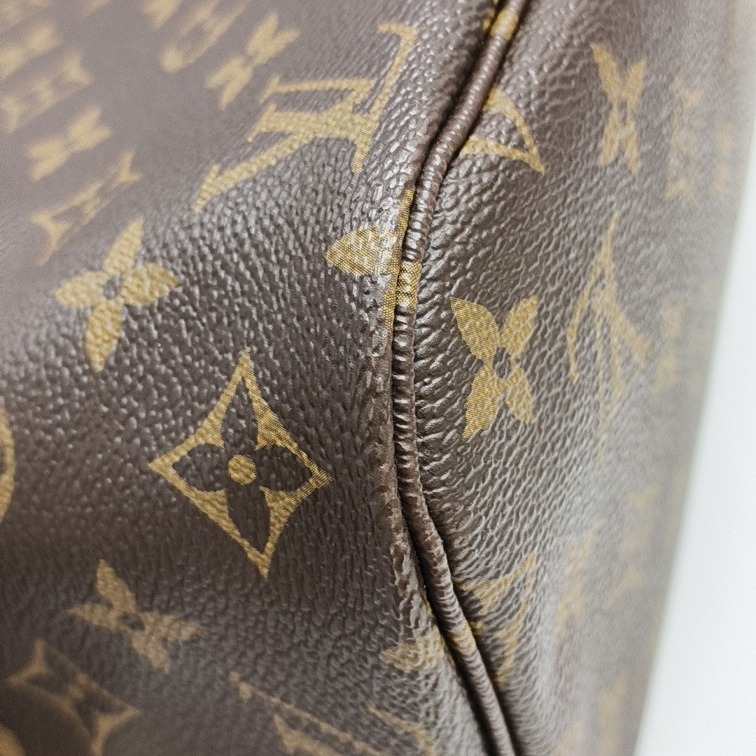 NEVERFULL MM Monogram Coated Canvas Brown