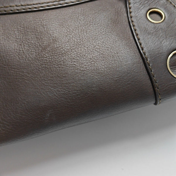 Calfskin Top Handle Bag Brown