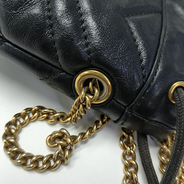 GG Marmont Mini Quilted Calfskin Black